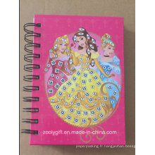 Spiral Personalized Princess Printing Hard Cover Diary Notebook